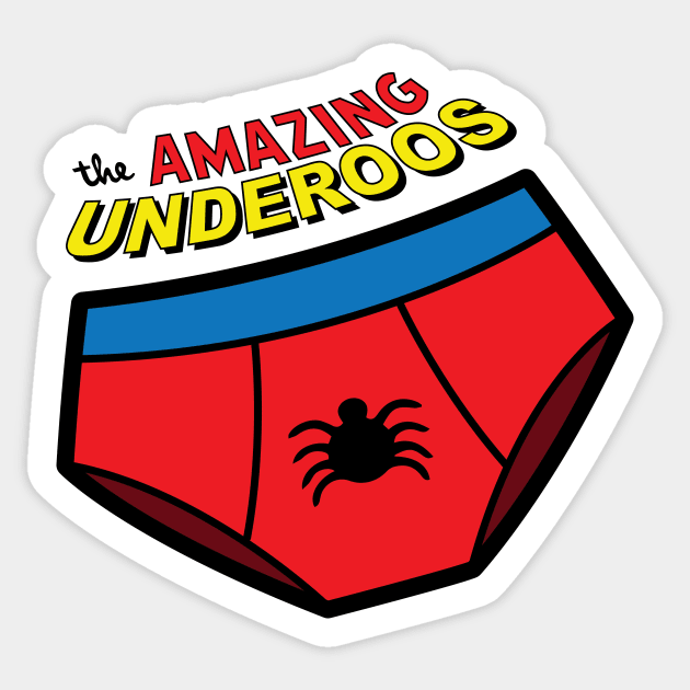 The Amazing Underoos Spider Man Sticker TeePublic